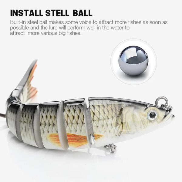 Planet Gates VTAVTA 10/14cm Sinking Wobblers Fishing Lures Jointed Crankbait Swimbait 8 Segment Hard Artificial Bait For Fishing Tackle Lure