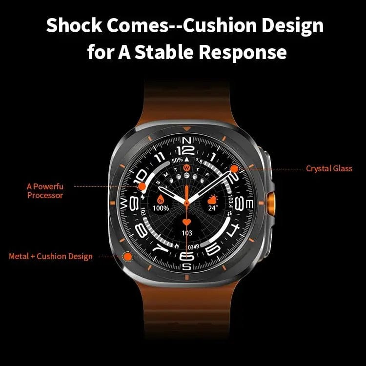 Planet Gates Vwar Watch 7 Ultra 47mm Smart Watch IP68 Waterproof Bluetooth Call Compass Smartwatch for Men Women 1.43" AMOLED Screen SpO2