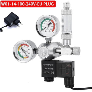 Planet Gates W01-14-EU / CGA320 ZRDR DIY Aquarium CO2 Regulator Magnetic Solenoid Kit Check Valve Fish Tank Accessories CO2 Control System Reactor Generator Set