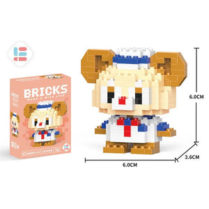 Planet Gates W2601-01 / No Box Stitch Disney Princess Elsa LinaBell Building Blocks Mickey Mouse Duck Mini Action Figures Blocks Assemble Toys Brick Kids Gifts