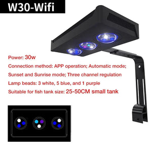 Planet Gates W30-WIFI Spectra Nano M029 Aquarium Light 30W/40W Saltwater Lighting With Touch Control For Coral Reef Fish Tank