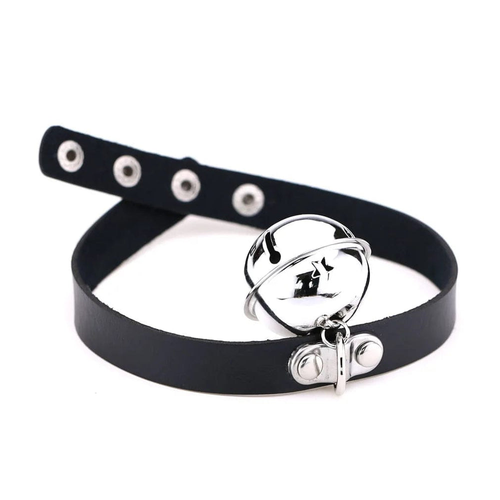 Planet Gates W4606-1 Trendy Punk Spike Rivet Leather Women Choker Bell Pentagram Harajuku Collar Necklaces Handmade Boho Gothic Girl Collier  Jewelry