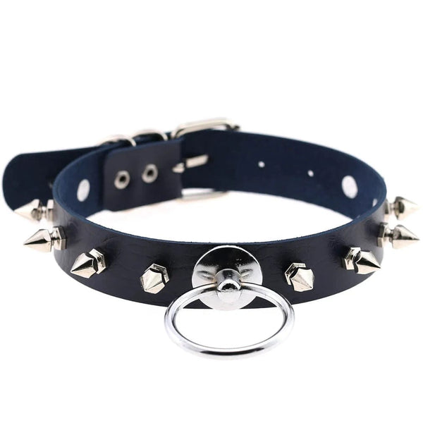 Planet Gates W4606-1 Trendy Punk Spike Rivet Leather Women Choker Bell Pentagram Harajuku Collar Necklaces Handmade Boho Gothic Girl Collier  Jewelry