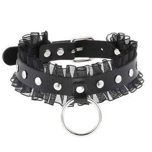 Planet Gates W4606-1 Trendy Punk Spike Rivet Leather Women Choker Bell Pentagram Harajuku Collar Necklaces Handmade Boho Gothic Girl Collier  Jewelry