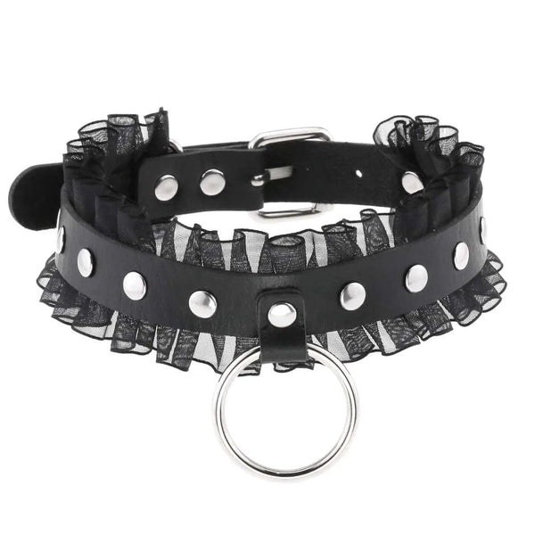 Planet Gates W4606-1 Trendy Punk Spike Rivet Leather Women Choker Bell Pentagram Harajuku Collar Necklaces Handmade Boho Gothic Girl Collier  Jewelry