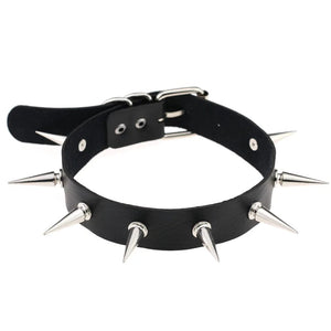 Planet Gates W4606-1 Trendy Punk Spike Rivet Leather Women Choker Bell Pentagram Harajuku Collar Necklaces Handmade Boho Gothic Girl Collier  Jewelry