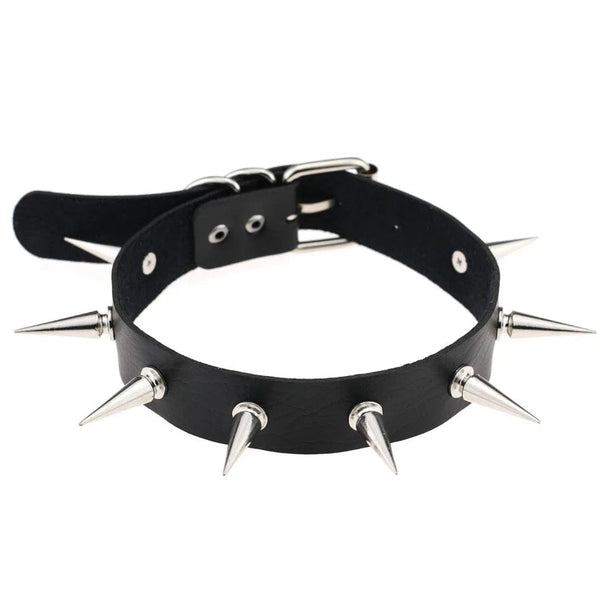 Planet Gates W4606-1 Trendy Punk Spike Rivet Leather Women Choker Bell Pentagram Harajuku Collar Necklaces Handmade Boho Gothic Girl Collier  Jewelry