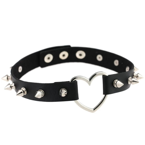Planet Gates W4606-1 Trendy Punk Spike Rivet Leather Women Choker Bell Pentagram Harajuku Collar Necklaces Handmade Boho Gothic Girl Collier  Jewelry
