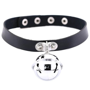 Planet Gates W4606-1 Trendy Punk Spike Rivet Leather Women Choker Bell Pentagram Harajuku Collar Necklaces Handmade Boho Gothic Girl Collier  Jewelry