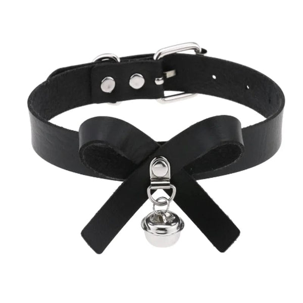 Planet Gates W4606-1 Trendy Punk Spike Rivet Leather Women Choker Bell Pentagram Harajuku Collar Necklaces Handmade Boho Gothic Girl Collier  Jewelry