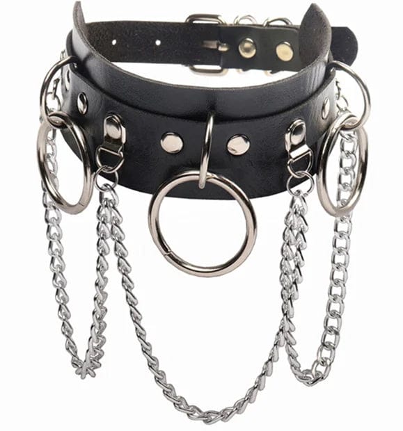 Planet Gates W4606-1 Trendy Punk Spike Rivet Leather Women Choker Bell Pentagram Harajuku Collar Necklaces Handmade Boho Gothic Girl Collier  Jewelry