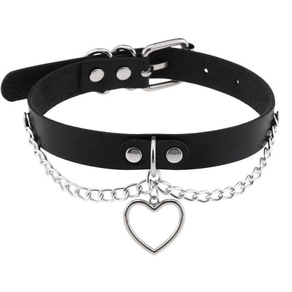 Planet Gates W4606-1 Trendy Punk Spike Rivet Leather Women Choker Bell Pentagram Harajuku Collar Necklaces Handmade Boho Gothic Girl Collier  Jewelry