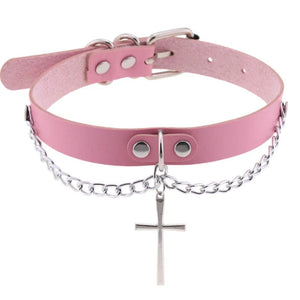 Planet Gates W4606-1 Trendy Punk Spike Rivet Leather Women Choker Bell Pentagram Harajuku Collar Necklaces Handmade Boho Gothic Girl Collier  Jewelry