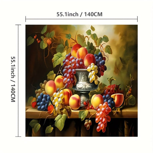 Planet Gates W55.1X L55.1inch --140 X 140cm 1pc Table Cloth, Stain Resistant And Washable Tablecloth, Waterproof And Oil-proof Table Cover, For Picnics, Camping, Weddings, Birthday Parties, Christmas Restaurants, And Buffets, Home Decoration