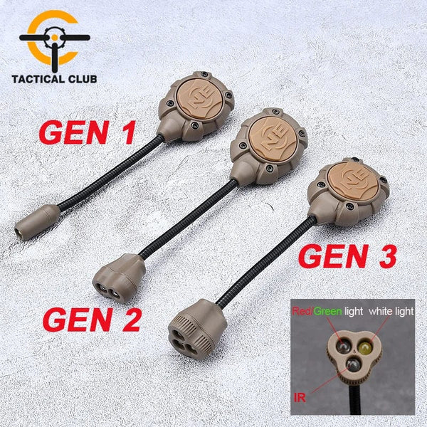 Planet Gates WADSN Tactical Airsoft Helmet Light Princeton Softair Lantern IR Red Dot LED Flashlight Tec Mpls 3 LED Light Weapon Rifle Lamp