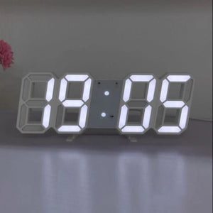 Planet Gates Wall Clock Digital Alarm Modern Kitchen Electronic Smart 3D USB Power Supply LED Time Date Temperature Display Desktop Bedroom