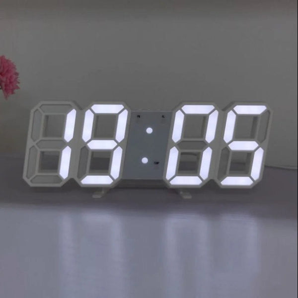 Planet Gates Wall Clock Digital Alarm Modern Kitchen Electronic Smart 3D USB Power Supply LED Time Date Temperature Display Desktop Bedroom