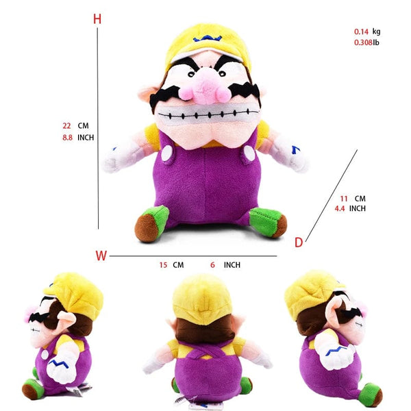 Planet Gates wario / CHINA Mario Bros Plush Toys Luigi Yoshi Princess Peach Toadette Bowser JR Waluigi Wario Anime Stuffed Cartoon Peluche Dolls