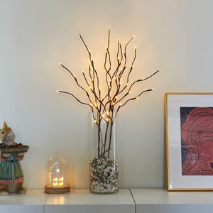 Planet Gates Warm Light 1pc, 20 LED Branch Lights - Indoor Decoration Lighting for Weddings, Birthdays, and Christmas - Fairy Lights with Branch Design