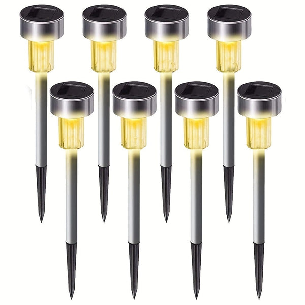 Planet Gates Warm Light / 8 Packs 10 Packs Outdoor Solar Landscape Lawn Light, Waterproof Outdoor Lights, Solar Garden Lights, Solar Yard Lights, For Pathway, Patio, Yard, Lawn, Walkway, Deck And Driveway