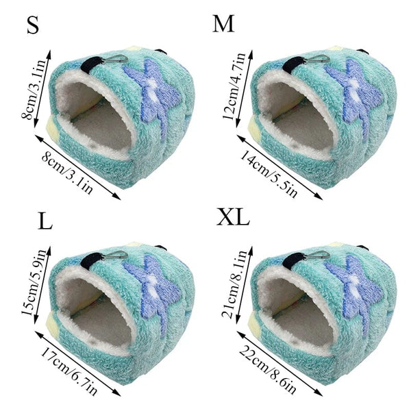 Planet Gates Warm Pet House Cage For Hamster Small Animal Nest Soft Comfort Squirrel Nest Guinea Pig House Rodent Hedgehog Bed