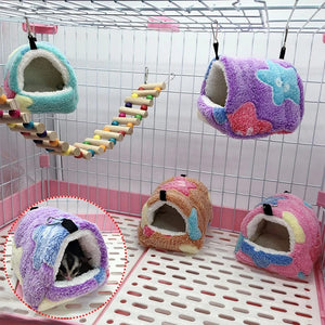 Planet Gates Warm Pet House Cage For Hamster Small Animal Nest Soft Comfort Squirrel Nest Guinea Pig House Rodent Hedgehog Bed