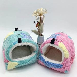 Planet Gates Warm Pet House Cage For Hamster Small Animal Nest Soft Comfort Squirrel Nest Guinea Pig House Rodent Hedgehog Bed