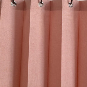 Planet Gates Warm Pink 1pc Solid Color Shower Curtain With Hooks, Toilet Partition Curtain, Punch-free Waterproof Imitation Linen Bathroom Curtain, Bathroom Accessories
