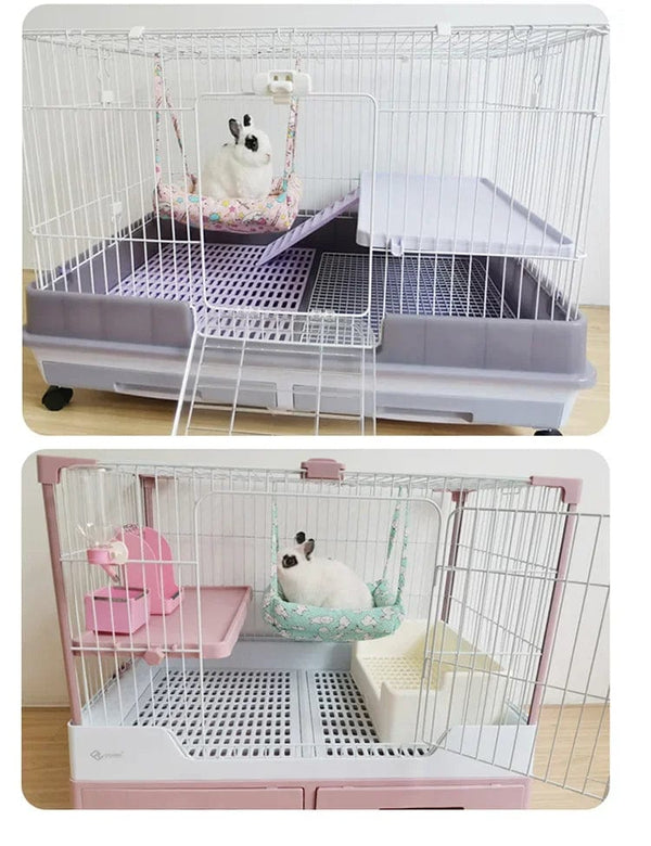 Planet Gates Warm Rabbits Bunny House Winter Small Pet Hammock Plush Hamster Guinea Pig Cage Hanging Bed Swing Nest Climb Toys Pet Supplies