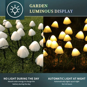 Planet Gates Warm White / 10 Lights 1set Solar Small Mushroom 10 Lights, Waterproof Solar Patio Lights, Solar Fairy Lights, For Garden Yard Porch Wedding Party Decoration
