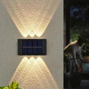 Planet Gates Warm White / 2pcs Staaricc 6/4/2pcs Solar Wall Light, Outdoor 6 LED Deck Lights, Wall Light,For Courtyard, Street, Fence, Garage, Garden Perfect Decoration