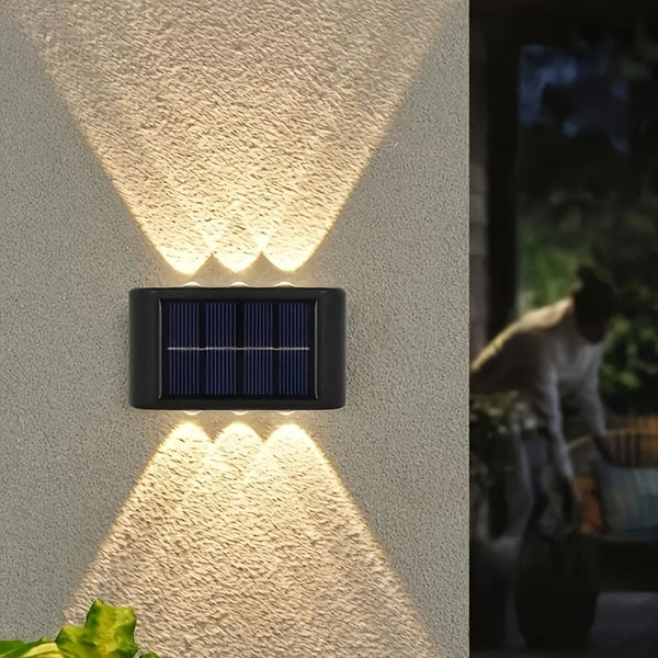 Planet Gates Warm White / 2pcs Staaricc 6/4/2pcs Solar Wall Light, Outdoor 6 LED Deck Lights, Wall Light,For Courtyard, Street, Fence, Garage, Garden Perfect Decoration