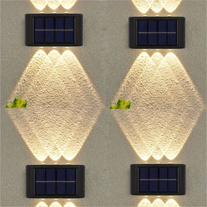 Planet Gates Warm White / 4 Pcs Staaricc 6/4/2pcs Solar Wall Light, Outdoor 6 LED Deck Lights, Wall Light,For Courtyard, Street, Fence, Garage, Garden Perfect Decoration