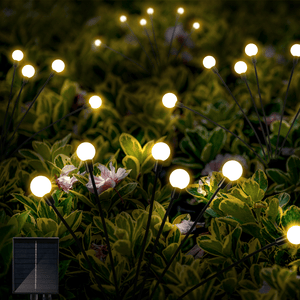 Planet Gates Warm White 5pcs 30LED Solar Firefly Light, Upgraded Solar Version 8 Flashing Modes With Remote Control - Waterproof Solar Garden Lights For Pathway, Deck And Patio Swinging Garden Decoration 200.0cm x 200.0cm