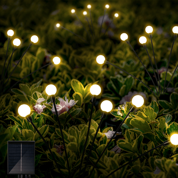 Planet Gates Warm White 5pcs 30LED Solar Firefly Light, Upgraded Solar Version 8 Flashing Modes With Remote Control - Waterproof Solar Garden Lights For Pathway, Deck And Patio Swinging Garden Decoration 200.0cm x 200.0cm