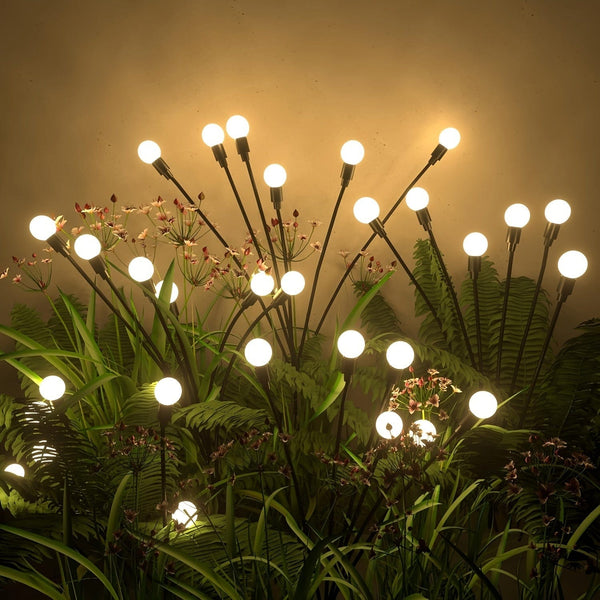 Planet Gates Warm White 5pcs 30LED Solar Firefly Light, Upgraded Solar Version 8 Flashing Modes With Remote Control - Waterproof Solar Garden Lights For Pathway, Deck And Patio Swinging Garden Decoration 200.0cm x 200.0cm