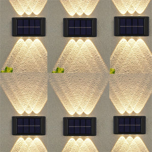 Planet Gates Warm White / 6pcs Staaricc 6/4/2pcs Solar Wall Light, Outdoor 6 LED Deck Lights, Wall Light,For Courtyard, Street, Fence, Garage, Garden Perfect Decoration