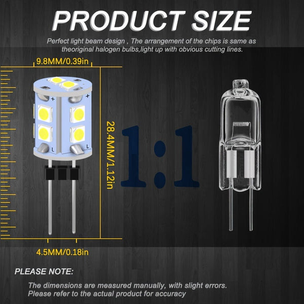 Planet Gates Warm White 6pcs X G4 12V DC 10 Smd Warm White Marine Boat Camper 1210/3528 RV Jayco Light Bulb Lamp 3000k