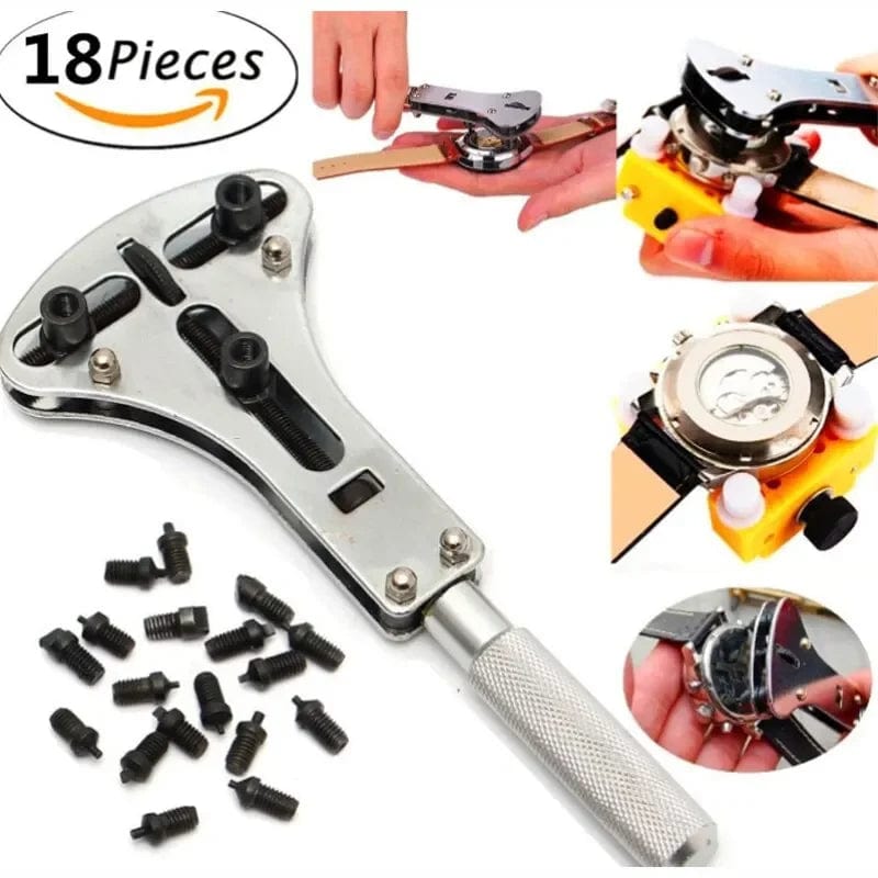 Planet Gates Watch Repair Tools Wrist Watch Case Opener Adjustable Screw Back Remover Wrench Repair Tool Claw Watch Repair Tools Case Opener