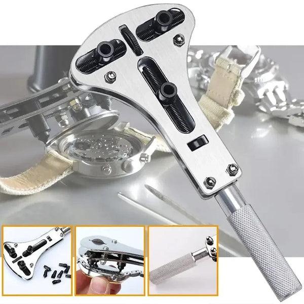 Planet Gates Watch Repair Tools Wrist Watch Case Opener Adjustable Screw Back Remover Wrench Repair Tool Claw Watch Repair Tools Case Opener