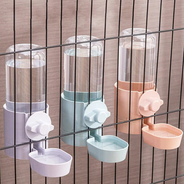 Planet Gates water feeder pink Automatic Pet Feeder Cage Hanging Bowl Water Bottle Food Container Dispenser For Puppy Cats Rabbit Birds Pet Feeding Product