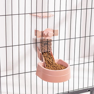 Planet Gates water feeder pink Automatic Pet Feeder Cage Hanging Bowl Water Bottle Food Container Dispenser For Puppy Cats Rabbit Birds Pet Feeding Product