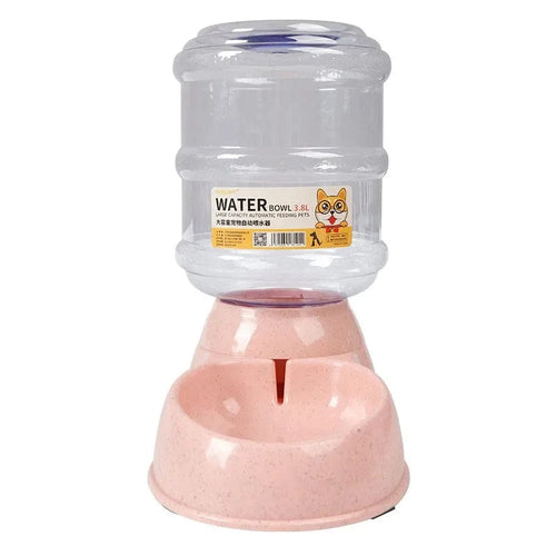 Planet Gates Water Feeder Pink Dog Automatic Feeders Plastic Water Bottle Cat Bowl Feeding and Drinking Dog Water Dispenser Pet Feeding Bowl Pet Supplies