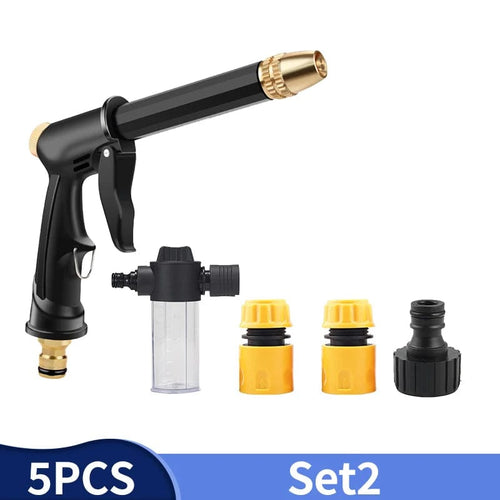 Planet Gates Water Gun Set2 Adjustable High-Pressure Water Gun Household Car Wash Water Wash Nozzle Diamond Water Watering Pipe Car Wash Gun Cleaning Tools