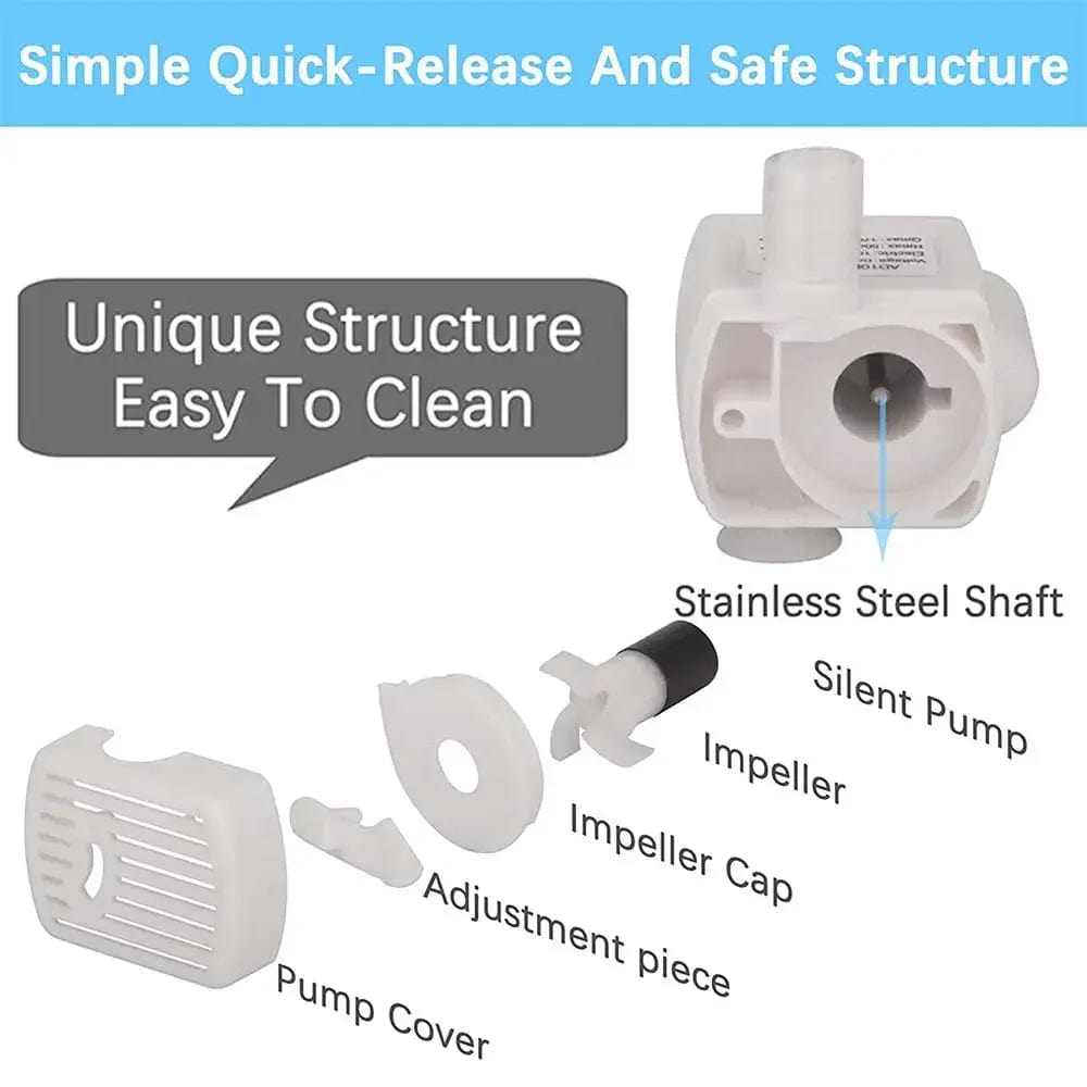 Planet Gates Water Pump Pet Cat Water Fountain Anti-dry Burning Motor Replacement for Cat Flowers Drinking Bowl Water Dispenser Pet Products