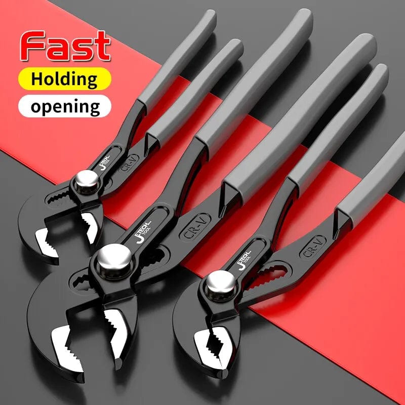 Planet Gates Water Pump Pliers Quick-Release Plumbing Pliers Pipe Wrench Adjustable Water Pipe Clamp Pliers Household Hand Tools Multi-functi
