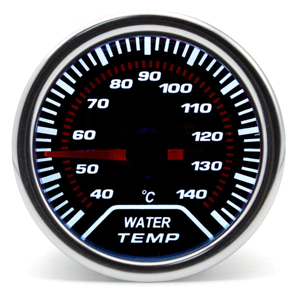 Planet Gates Water temp gauge 2" 52mm Universal 12V LED Smoke Len -1~0~2 BAR Turbo Boost Gauge Meter / Turbo Boost Meter with White LED Backlight For 12V Car