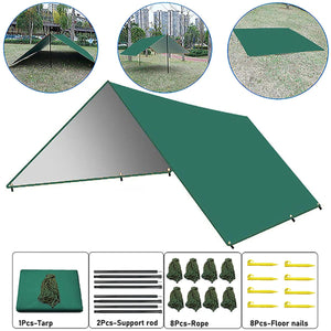 Planet Gates Waterproof Camping Tarp Sunshade UV Protection Lightweight Outdoor Adventure Hiking Camping Backpacking Picnic Tent Tarp