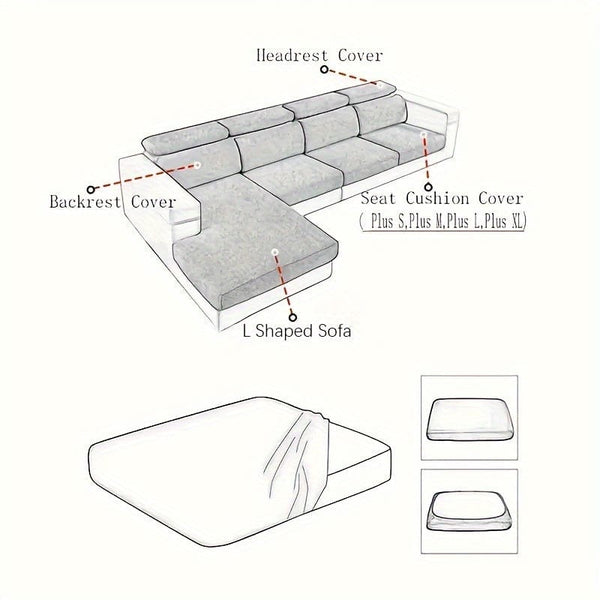 Planet Gates Waterproof Jacquard Sofa Cover Large Leaf Design Retractable Washable Durable Elastic Slipcover for All Seasons Universal Modern Home Decor Furniture Protector