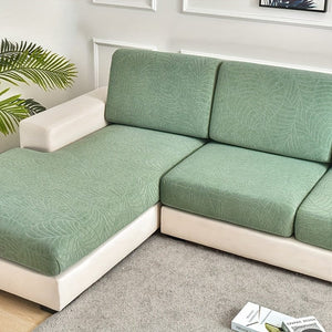 Planet Gates Waterproof Jacquard Sofa Cover Large Leaf Design Retractable Washable Durable Elastic Slipcover for All Seasons Universal Modern Home Decor Furniture Protector